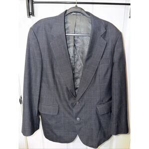 Men's Navy Blazer Striped 40 R Hagar Premium Edition